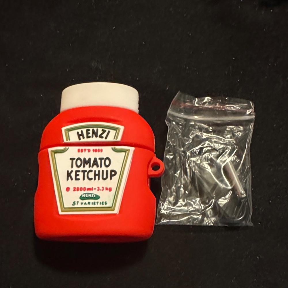 Red Tomato Ketchup Bottle AirPods Case